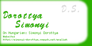 dorottya simonyi business card